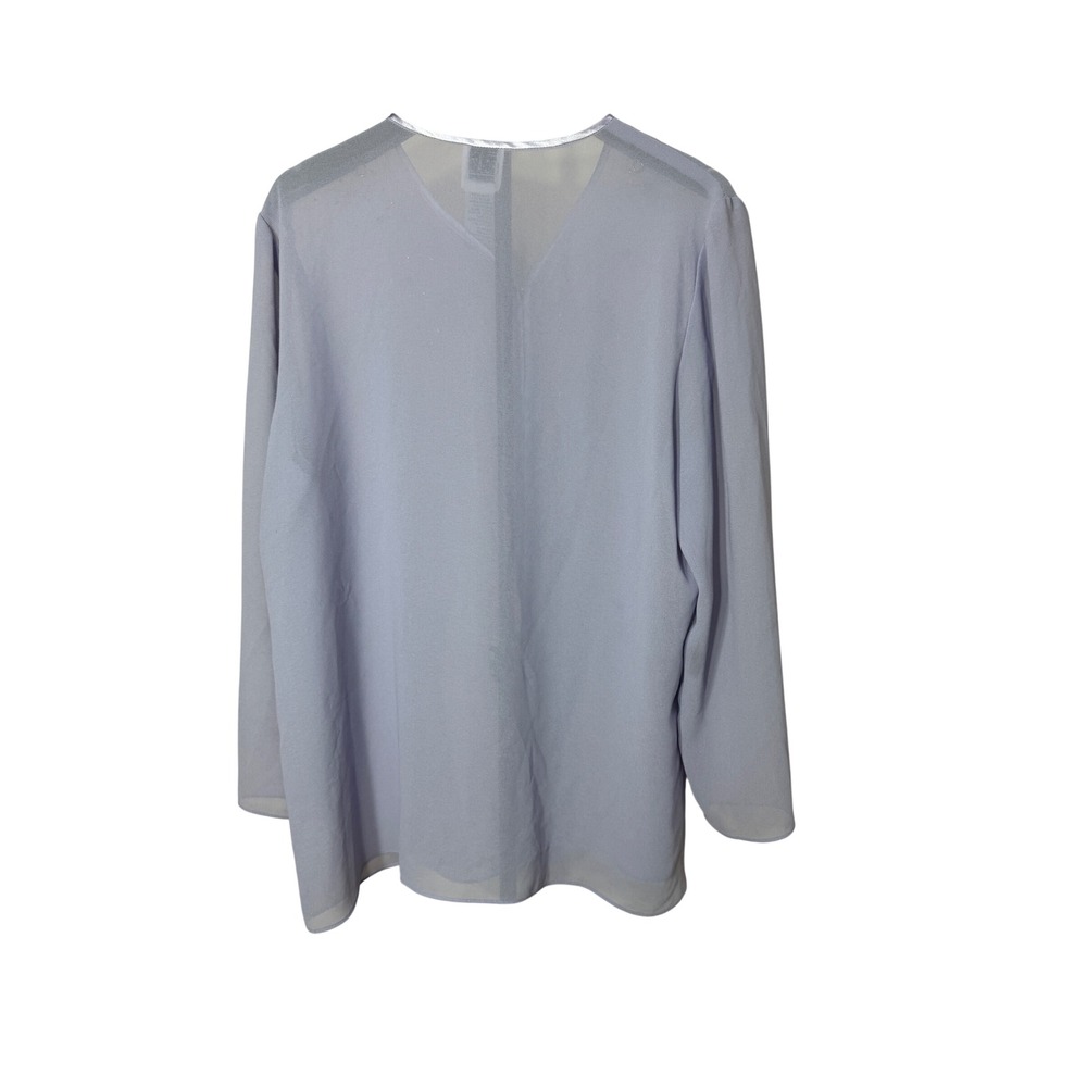 R&M Richards Karen Kwong Lavender Beaded Sheer Evening Jacket Size 16 Formal - Picture 6 of 6